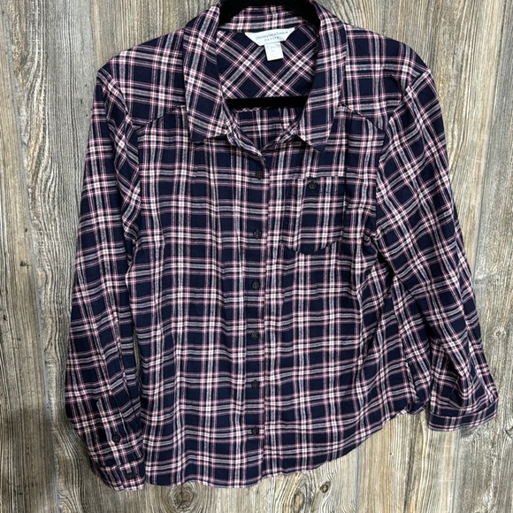 Lot of 4 Shirts! Petite Large Flannels - Picture 5 of 7